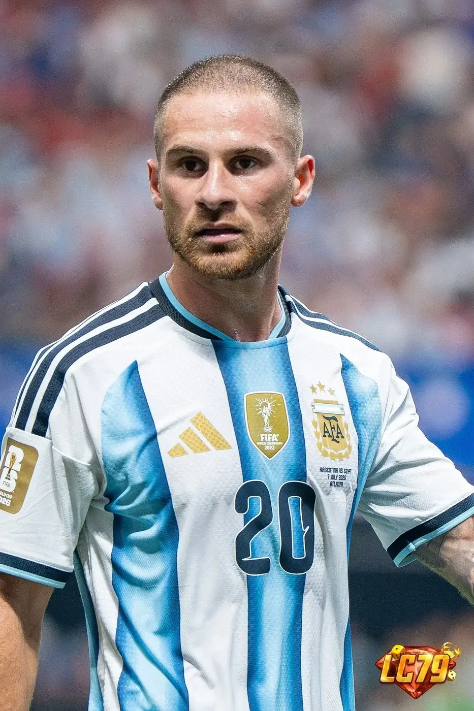 Alexis Mac Allister của Argentina tại World Cup 2026, ảnh đã đóng watermark LC79