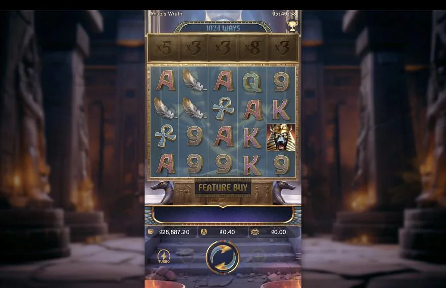 Ảnh màn hình gameplay game Anubis Wrath (slot PG) chơi tại LC79