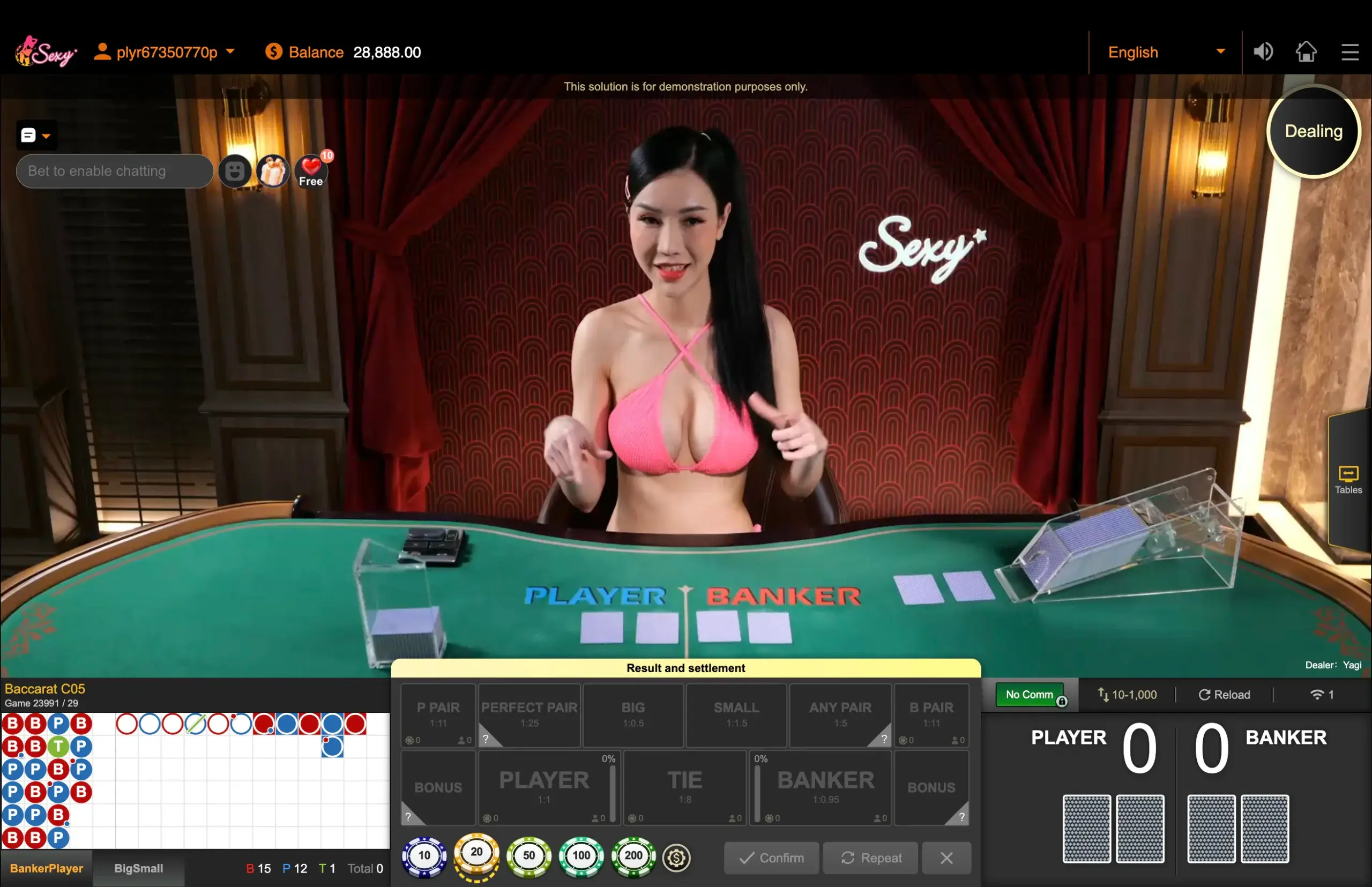 Bàn Baccarat live tại lc79.farm