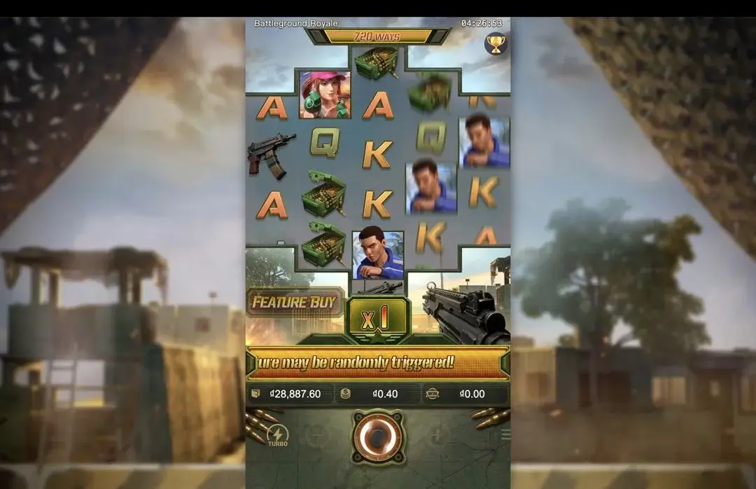Ảnh giao diện chính game Battleground Royale (slot PG) chơi tại LC79