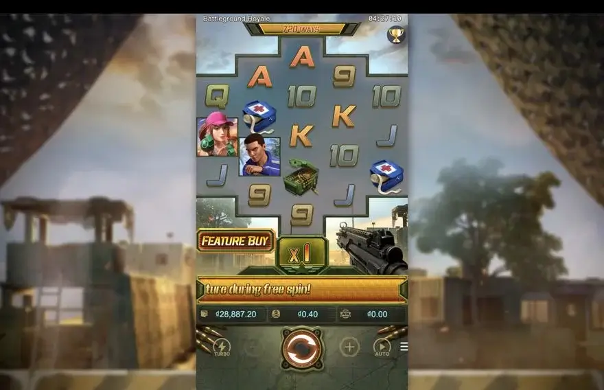 Ảnh màn hình gameplay game Battleground Royale (slot PG) chơi tại LC79