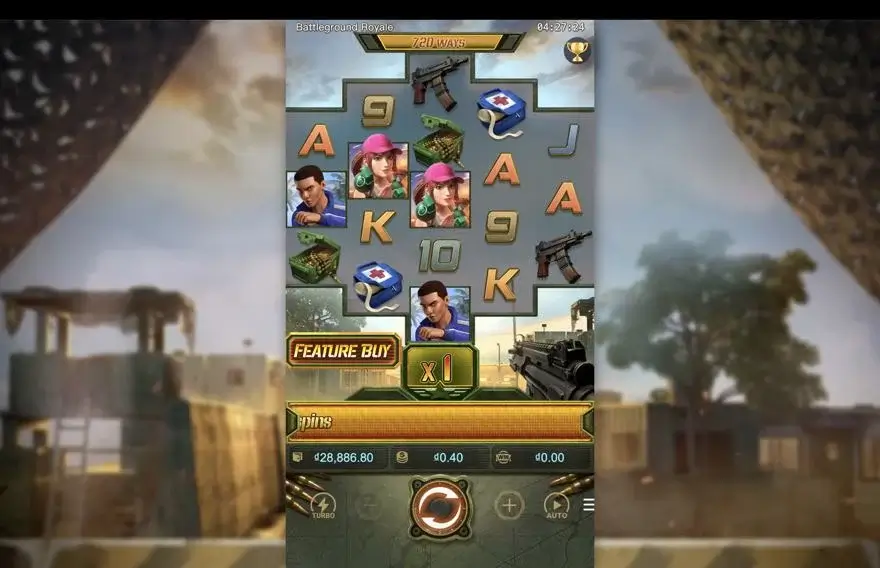 Ảnh bảng biểu tượng & tính năng game Battleground Royale (slot PG) chơi tại LC79