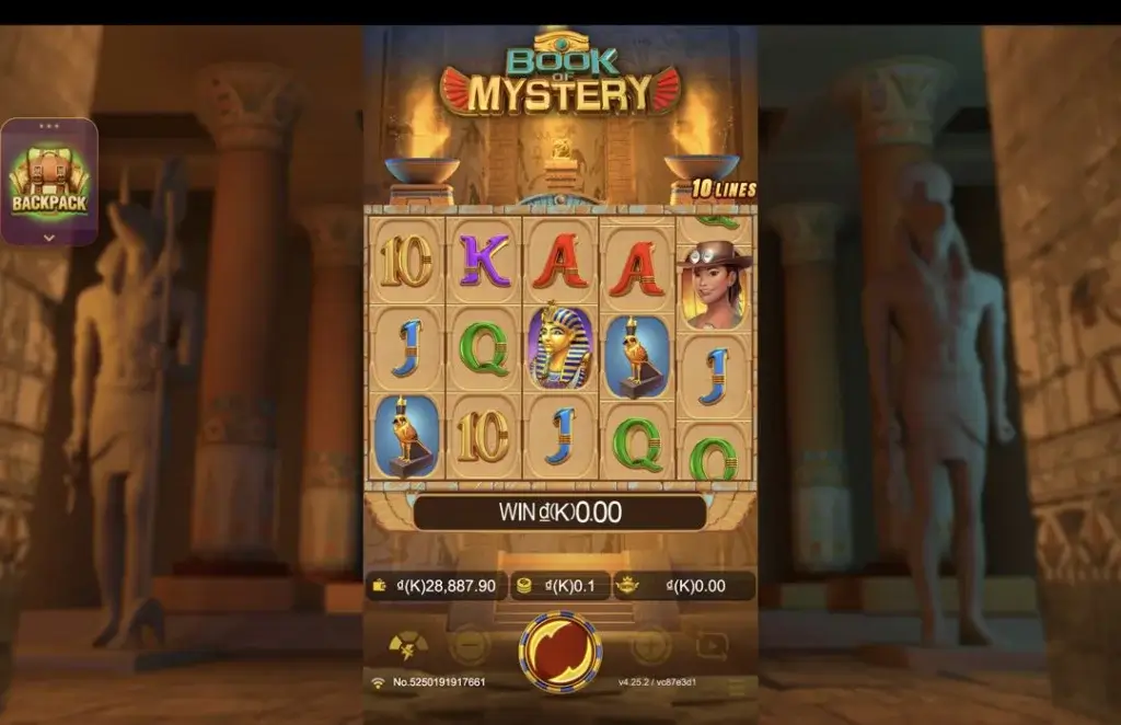 Ảnh giao diện chính game BookOfMystery (slot JDB) chơi tại LC79