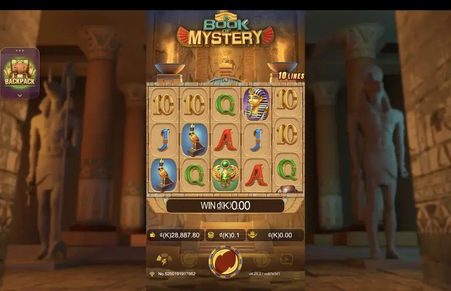 Ảnh màn hình gameplay game BookOfMystery (slot JDB) chơi tại LC79