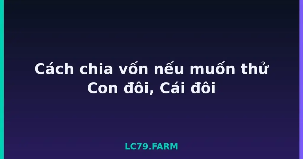 Cách chia vốn nếu muốn thử Con đôi, Cái đôi tại LC79
