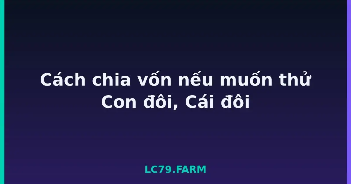Cách chia vốn nếu muốn thử Con đôi, Cái đôi LC79