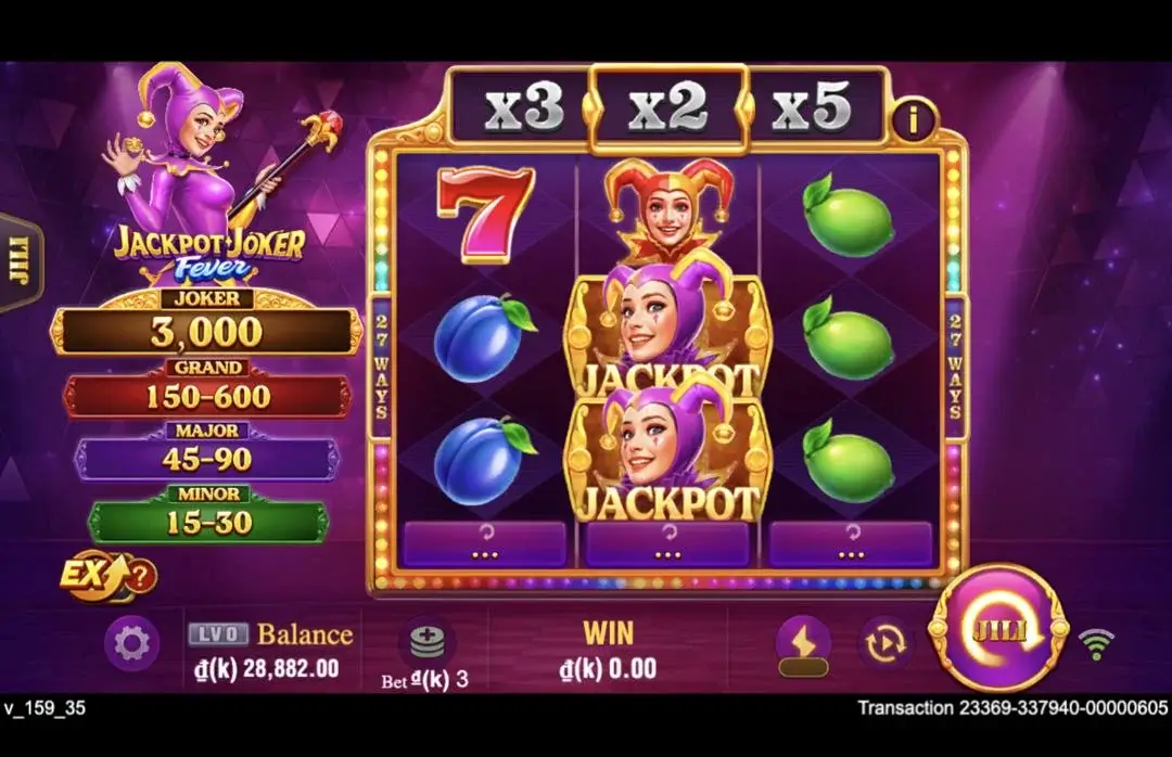 Ảnh giao diện chính game Jackpot Joker FEVER (slot JILI) chơi tại LC79