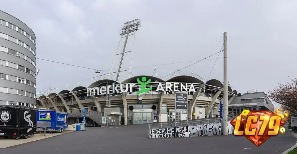 Merkur Arena ở Graz, ảnh Wikimedia Commons đã đóng watermark LC79