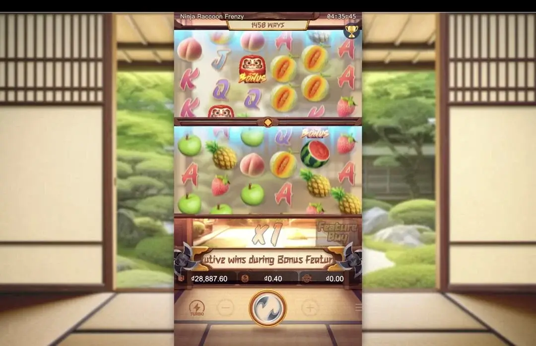 Ảnh giao diện chính game Ninja Raccoon Frenzy (slot PG) chơi tại LC79