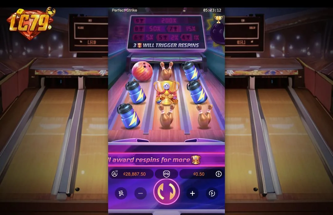 Ảnh giao diện chính game Perfect Strike (slot PG) chơi tại LC79