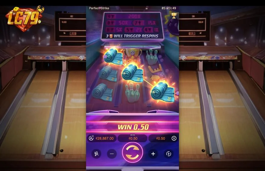 Ảnh bảng biểu tượng & tính năng game Perfect Strike (slot PG) chơi tại LC79
