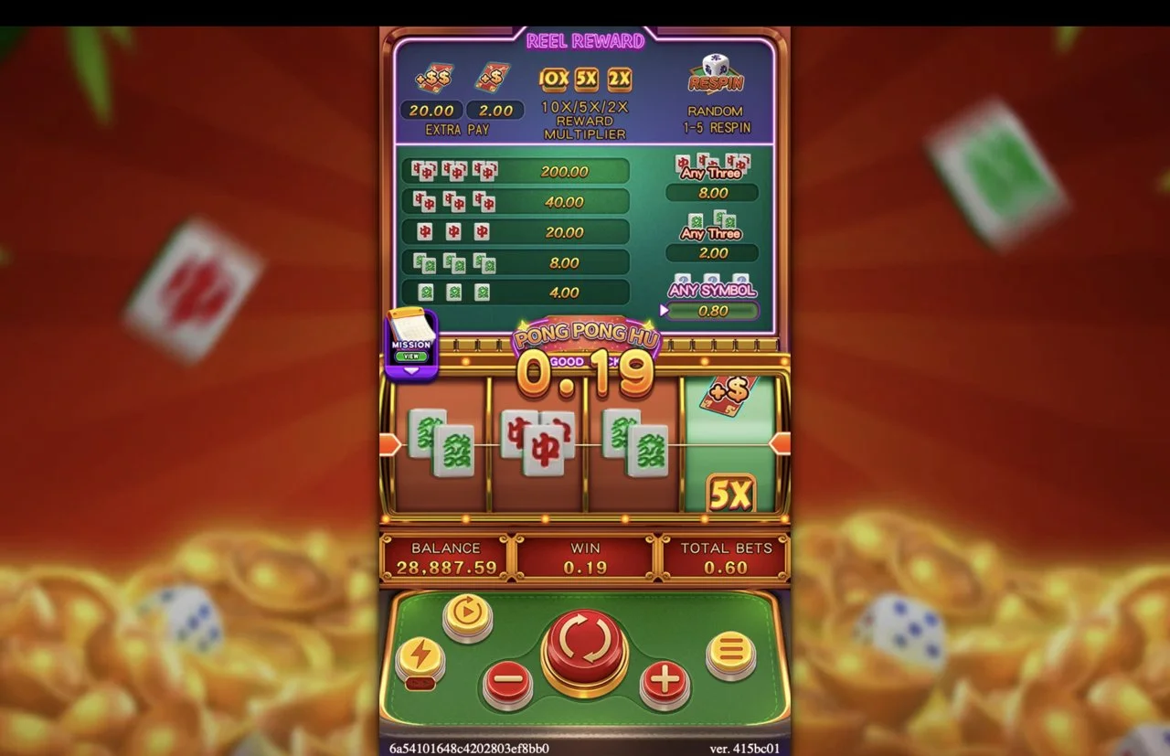 Ảnh giao diện chính game PONG PONG HU (slot FC) chơi tại LC79