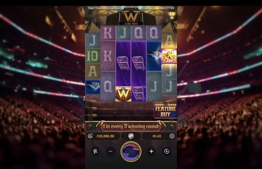Ảnh bảng biểu tượng & tính năng game Reel Royale Showdown (slot PG) chơi tại LC79