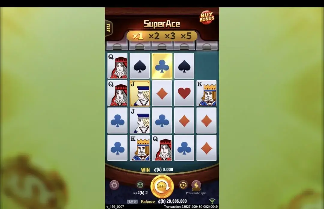 Ảnh giao diện chính game Super Ace (slot JILI) chơi tại LC79