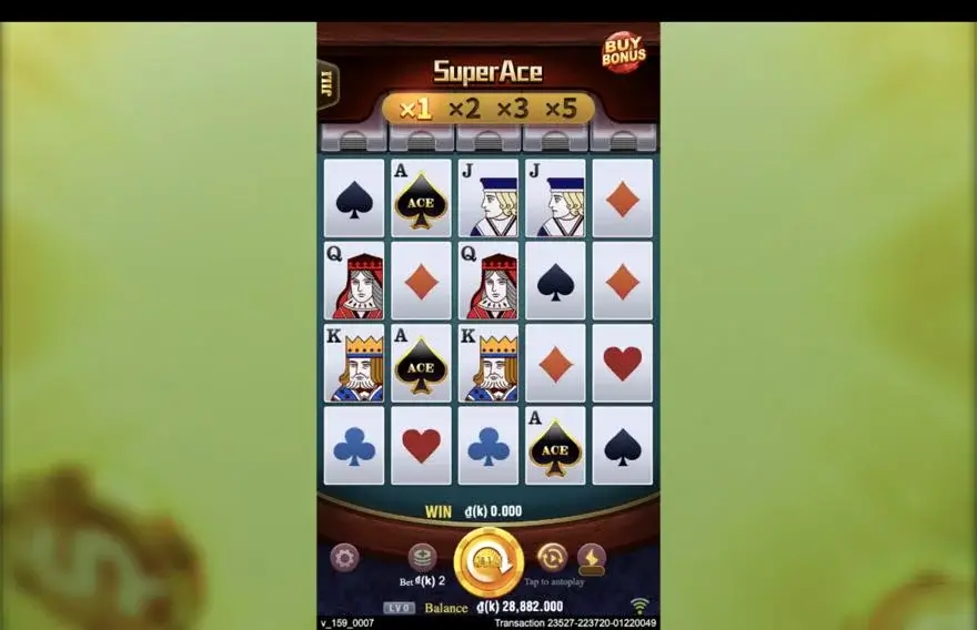 Ảnh bảng biểu tượng & tính năng game Super Ace (slot JILI) chơi tại LC79