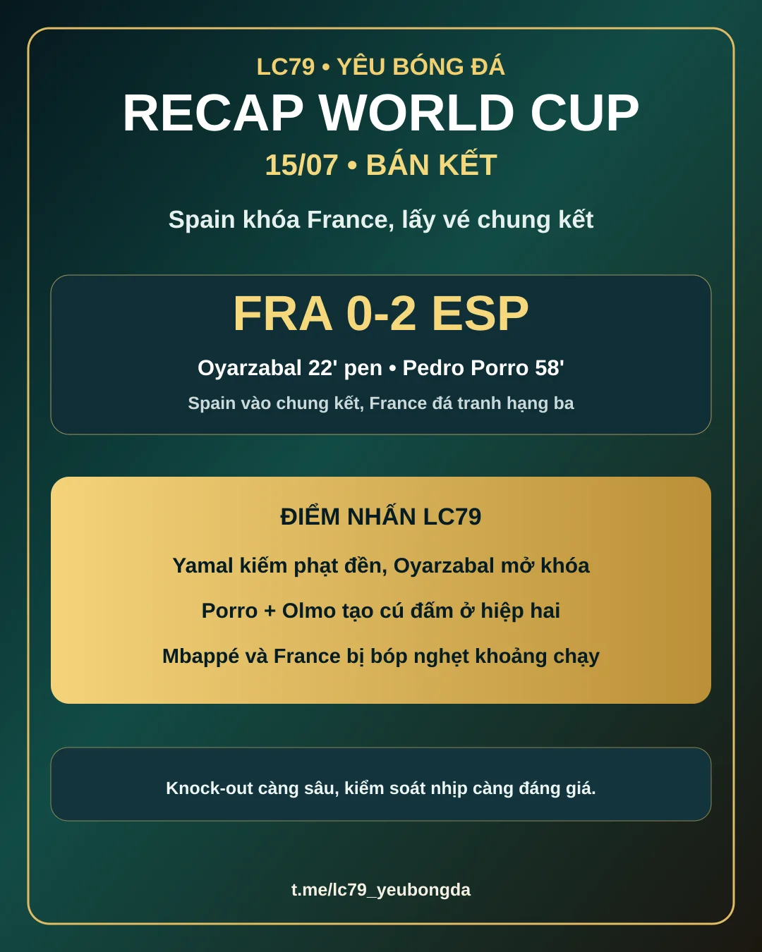 Recap World Cup 15/07: Spain hạ France, chờ chung kết