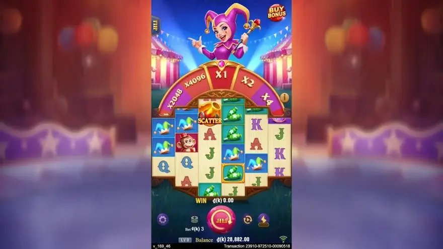 Ảnh màn hình gameplay game Circus Joker 4096 (slot JILI) chơi tại LC79