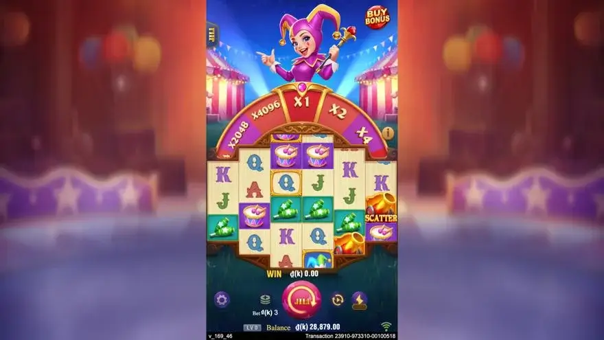 Ảnh bảng biểu tượng & tính năng game Circus Joker 4096 (slot JILI) chơi tại LC79