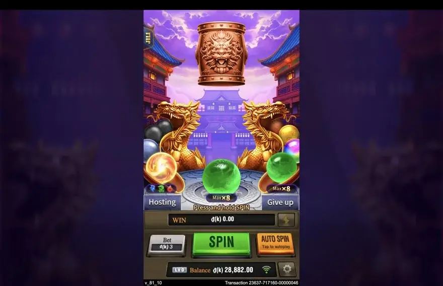 Ảnh bảng biểu tượng & tính năng game Dragon Treasure (slot JILI) chơi tại LC79