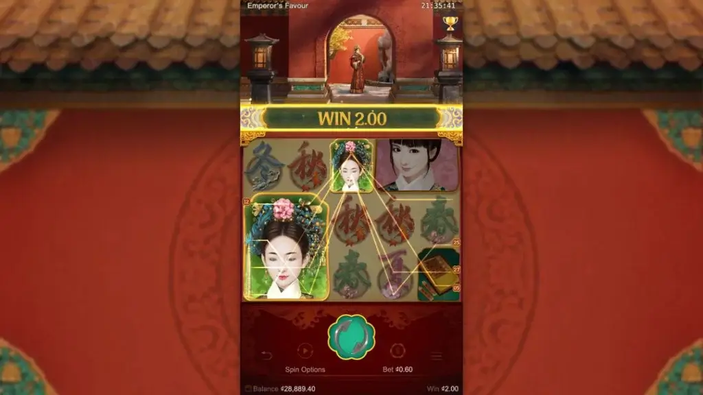 Ảnh giao diện chính game Emperors Favour (slot PG) chơi tại LC79