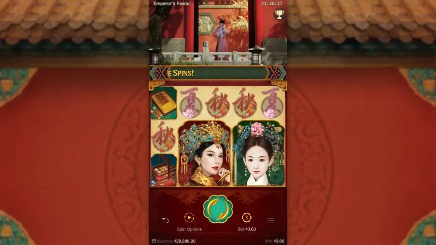 Ảnh bảng biểu tượng & tính năng game Emperors Favour (slot PG) chơi tại LC79