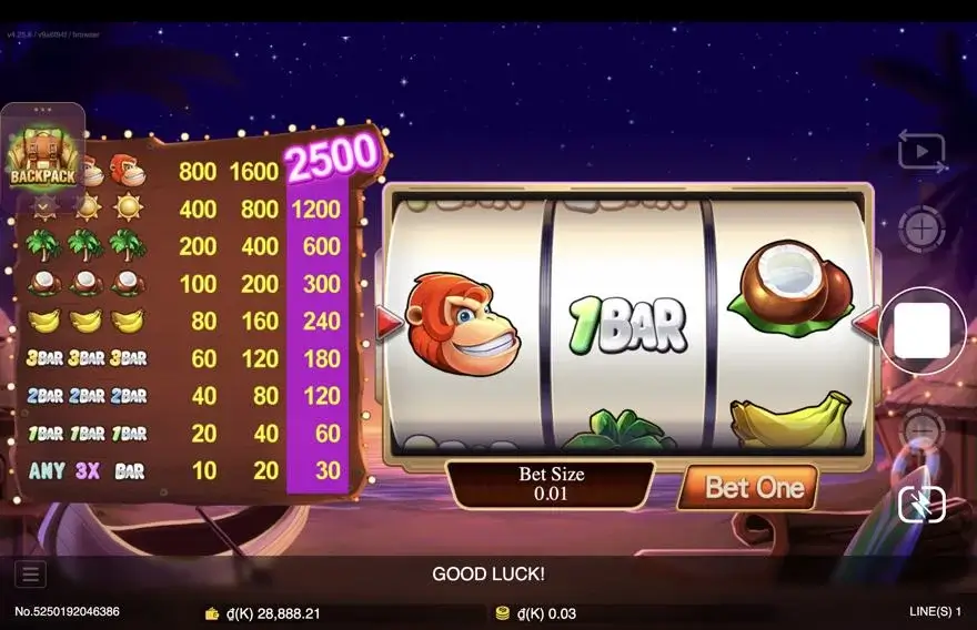 Ảnh bảng biểu tượng & tính năng game Funky King Kong (slot JDB) chơi tại LC79