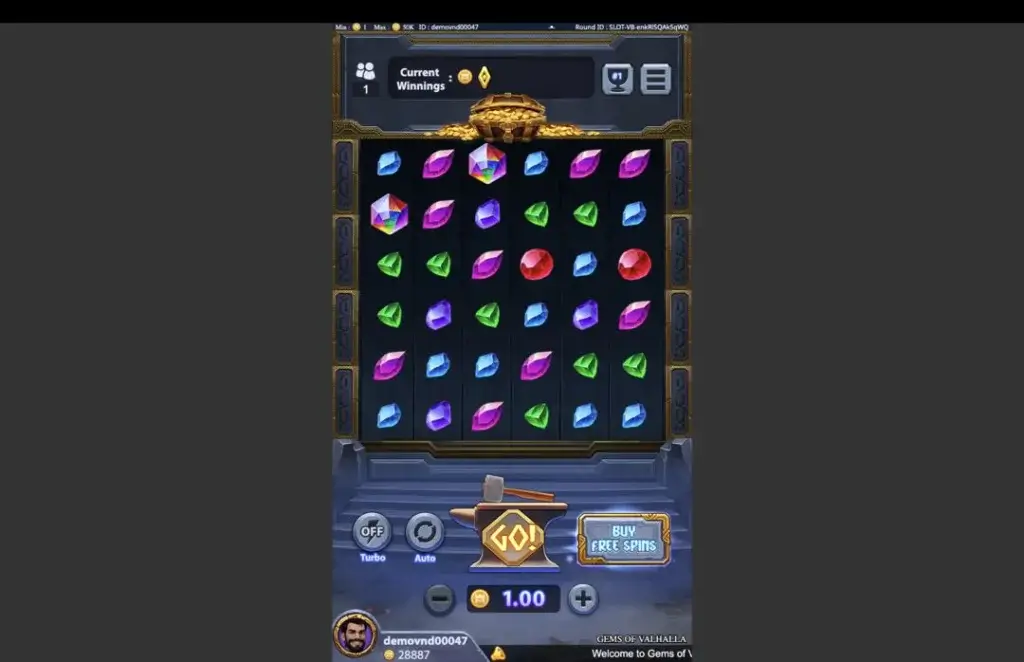 Ảnh giao diện chính game Gems of Valhalla (Kingmidas #KM-SLOT-002) (slot) chơi tại LC79