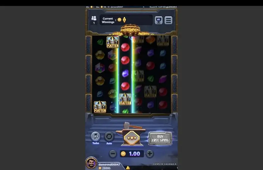 Ảnh màn hình gameplay game Gems of Valhalla (Kingmidas #) (slot) chơi tại LC79