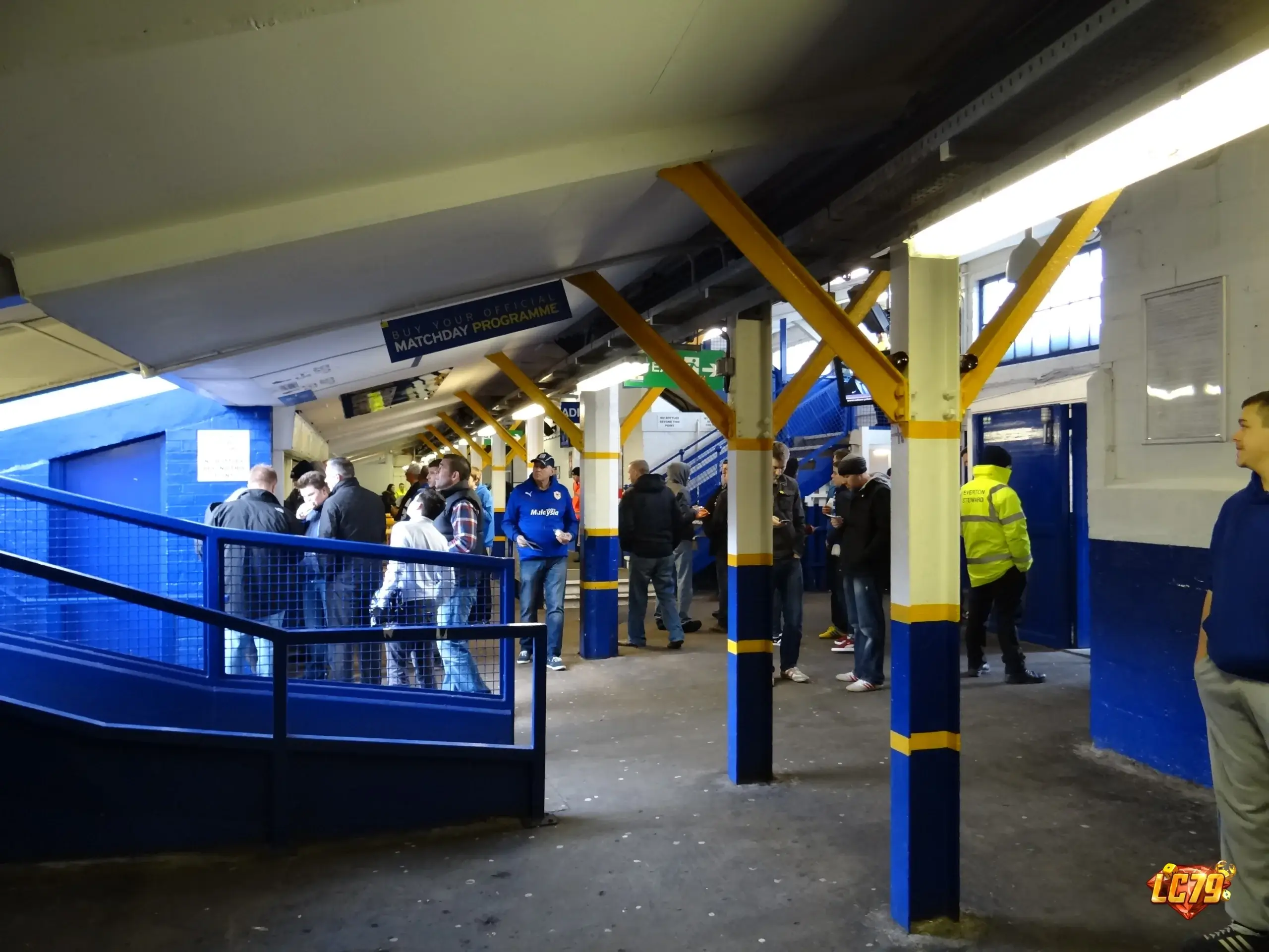 Goodison Park của Everton, ảnh Wikimedia Commons đã đóng watermark LC79