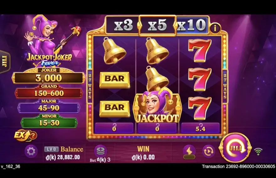 Ảnh màn hình gameplay game Jackpot Joker (slot JILI) chơi tại LC79