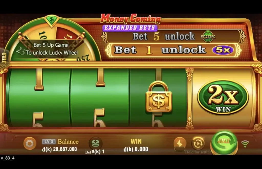 Ảnh giao diện chính game Money Coming Expand Bets (slot JILI) chơi tại LC79
