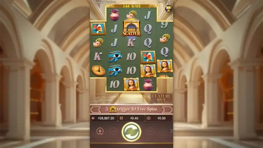 Ảnh màn hình gameplay game Museum Wonders (slot PG) chơi tại LC79