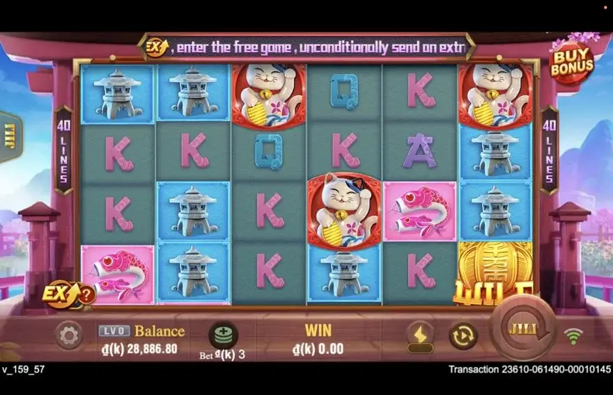 Ảnh bảng biểu tượng & tính năng game Neko Fortune (slot JILI) chơi tại LC79