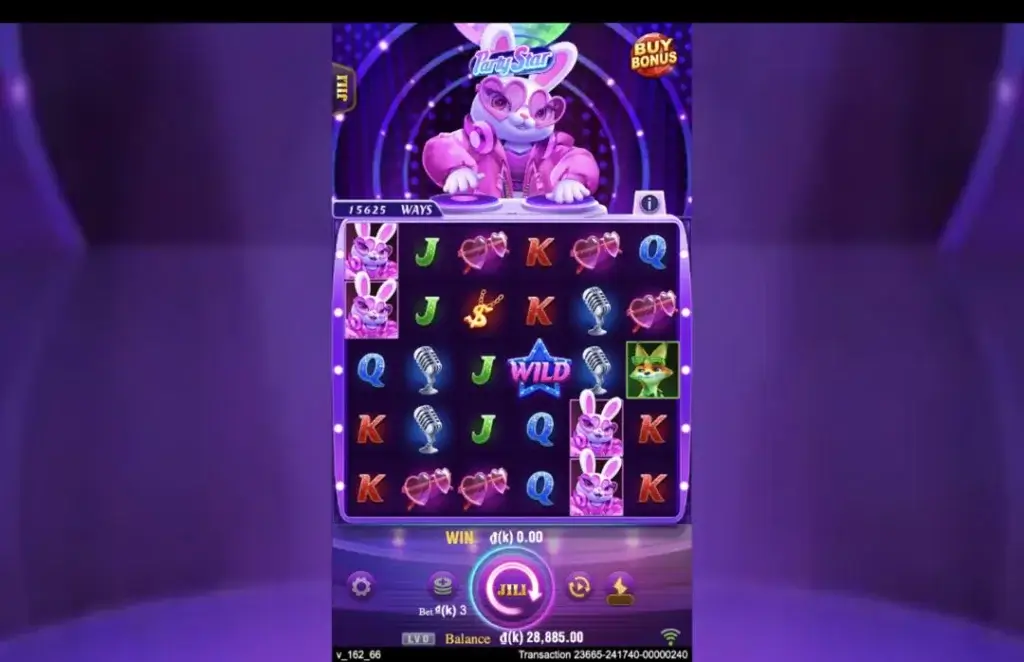 Ảnh giao diện chính game Party Star (slot JILI) chơi tại LC79
