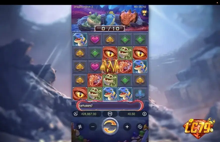 Ảnh màn hình gameplay game so sánh dragon hatch 2 lc79 (slot) chơi tại LC79
