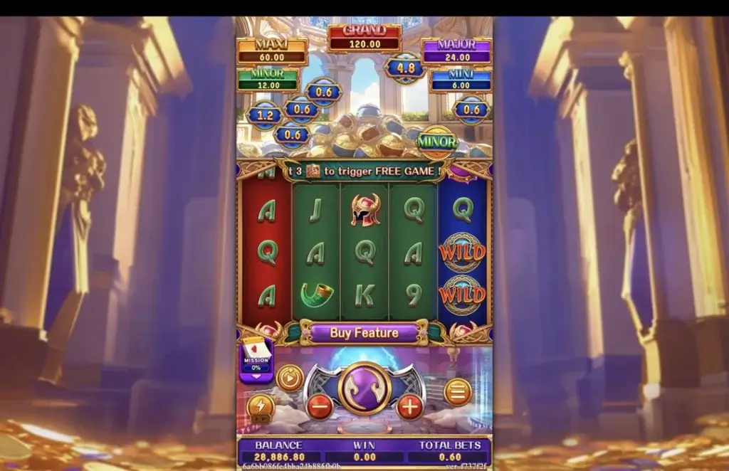 Ảnh giao diện chính game so sánh treasures of odin lc79 (slot) chơi tại LC79
