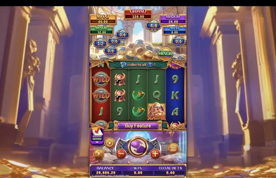 Ảnh màn hình gameplay game so sánh treasures of odin lc79 (slot) chơi tại LC79