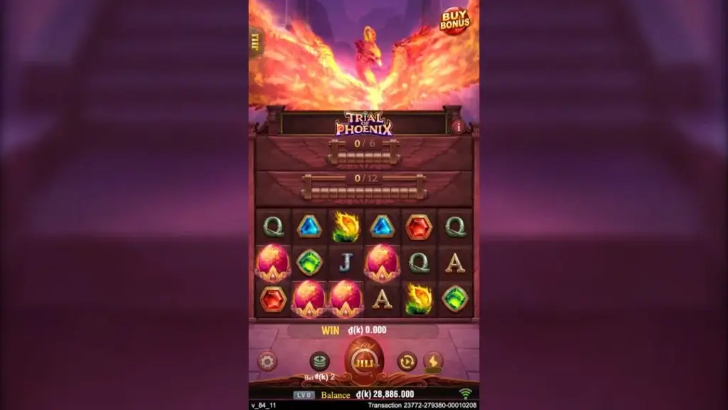 Ảnh giao diện chính game Trial of Phoenix (slot JILI) chơi tại LC79