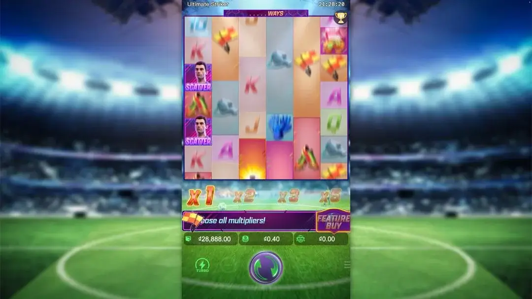 Ảnh giao diện chính game Ultimate Striker (slot PG) chơi tại LC79