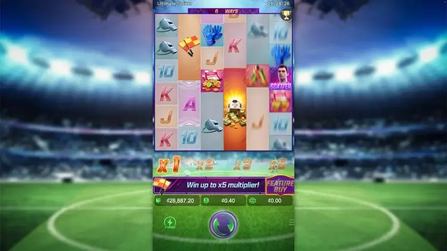 Ảnh màn hình gameplay game Ultimate Striker (slot PG) chơi tại LC79