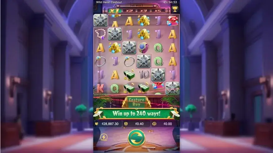 Ảnh màn hình gameplay game Wild Heist Cashout (slot PG) chơi tại LC79