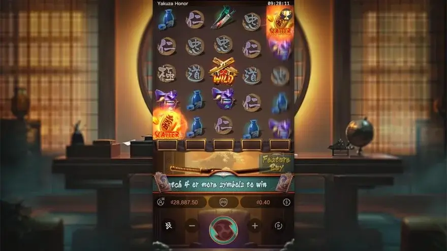 Ảnh màn hình gameplay game Yakuza Honor (slot PG) chơi tại LC79