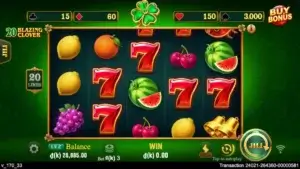 Ảnh giao diện chính game 20 Blazing Clover (slot JILI) chơi tại LC79