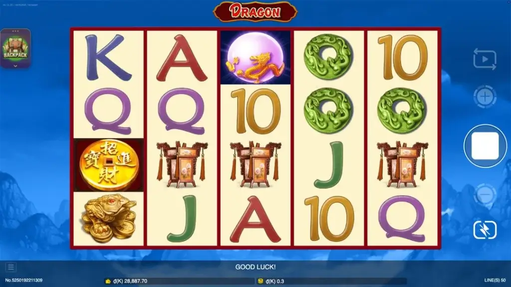 Ảnh giao diện chính game Dragon (slot JDB) chơi tại LC79