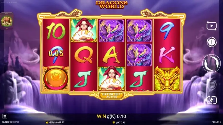 Ảnh bảng biểu tượng & tính năng game Dragons World (slot JDB) chơi tại LC79