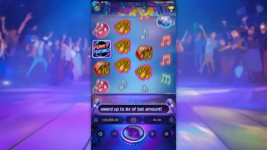 Ảnh giao diện chính game Funky Fortunez (slot PG) chơi tại LC79