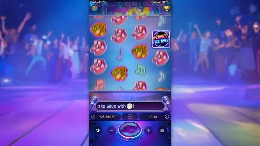 Ảnh bảng biểu tượng & tính năng game Funky Fortunez (slot PG) chơi tại LC79