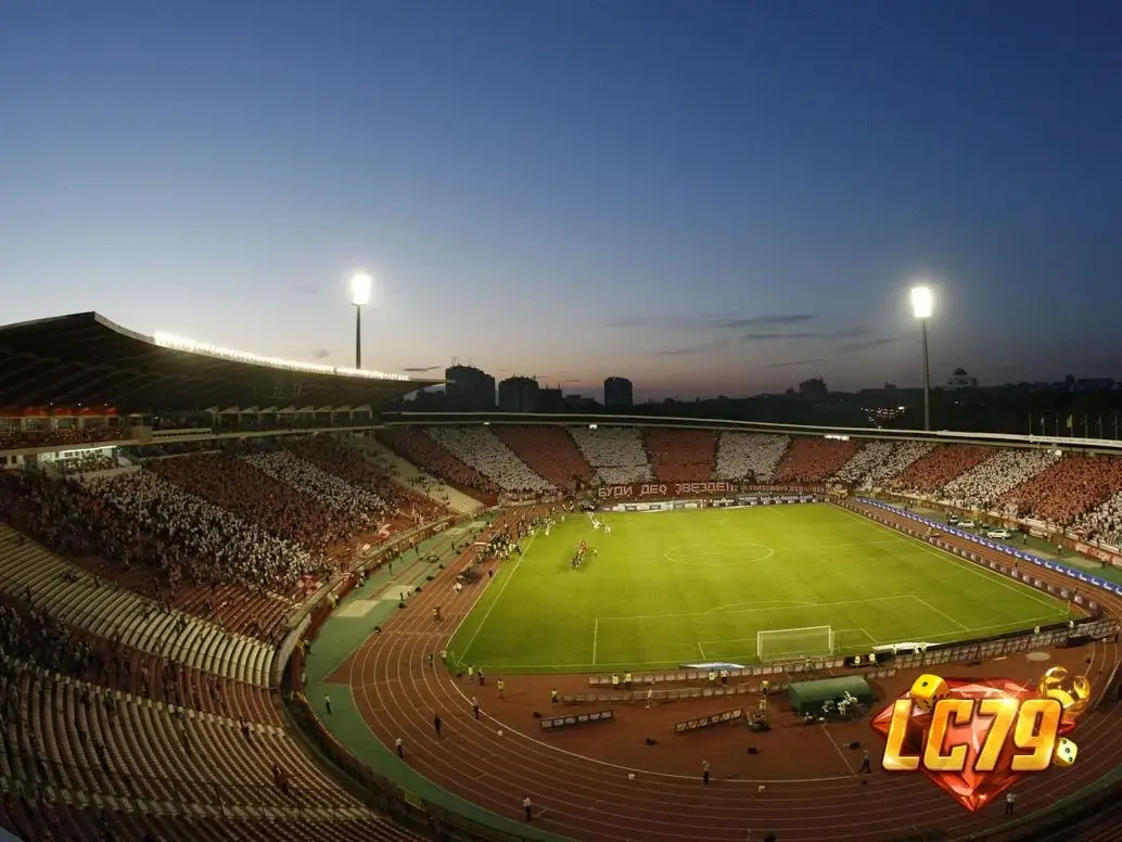 Stadion Rajko Mitić tại Belgrade trước trận Serbia vs Hy Lạp, ảnh Wikimedia Commons đã watermark LC79