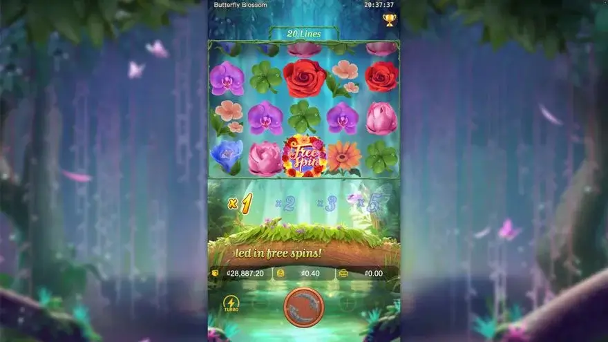 Ảnh màn hình gameplay game so sánh butterfly blossom lc79 (slot) chơi tại LC79