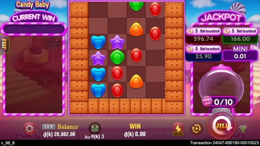 Ảnh bảng biểu tượng & tính năng game so sánh candy baby lc79 (slot) chơi tại LC79